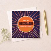 Beermat Birthday Card - Amazing Husband