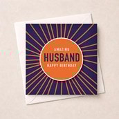 Beermat Birthday Card - Amazing Husband Beermat Birthday Card - Amazing Husband