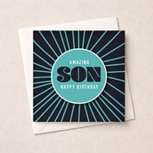 Beermat Birthday Card - Amazing Son Beermat Birthday Card - Amazing Son
