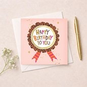 Birthday Card - Birthday Rosette