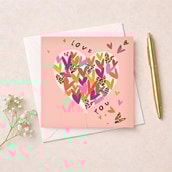 Anniversary Card - Love You Balloon Of Hearts