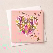 Anniversary Card - Love You Balloon Of Hearts Anniversary Card - Love You Balloon Of Hearts