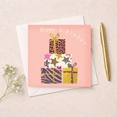 Birthday Card - Stack Of Presents