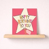 Birthday Card - Star Balloon Birthday Card - Star Balloon