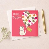 Birthday Card - Cute Cat Birthday Card - Cute Cat