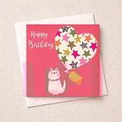Birthday Card - Cute Cat