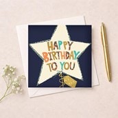Birthday Card - Star Balloon