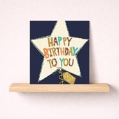 Birthday Card - Star Balloon Birthday Card - Star Balloon