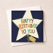 Birthday Card - Star Balloon Birthday Card - Star Balloon