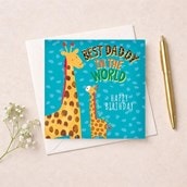 Daddy Birthday Card - Giraffes Daddy Birthday Card - Giraffes