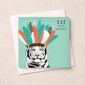 Dad Birthday Card - Tiger King