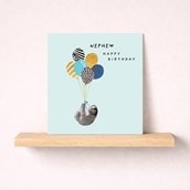 Nephew Birthday Card - Sloth Nephew Birthday Card - Sloth