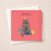 Grandpa Birthday Card - Bear King
