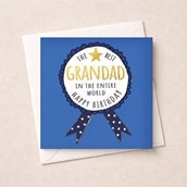 Grandad Birthday Card - Birthday Rosette Grandad Birthday Card - Birthday Rosette