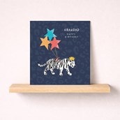 Grandad Birthday Card - White Tiger