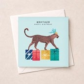 Brother Birthday Card - Leopard