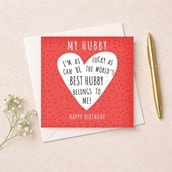 Husband Birthday Card - Lucky As Can Be Husband Birthday Card - Lucky As Can Be