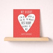 Husband Birthday Card - Lucky As Can Be
