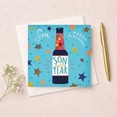Son Birthday Card - Bottle Of Beer Son Birthday Card - Bottle Of Beer