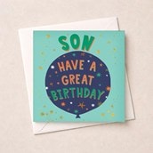 Son Birthday Card - Birthday Balloon Son Birthday Card - Birthday Balloon