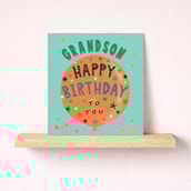 Grandson Birthday Card - Birthday Balloon Grandson Birthday Card - Birthday Balloon