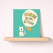 Grandson Birthday Card - Sweet Dog