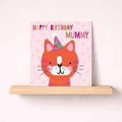 Mummy Birthday Card - Cute Cat