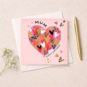 Mum Birthday Card - Heart Balloon