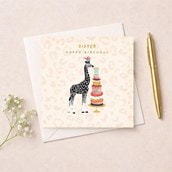 Sister Birthday Card - Giraffe Sister Birthday Card - Giraffe