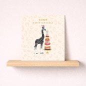 Sister Birthday Card - Giraffe Sister Birthday Card - Giraffe