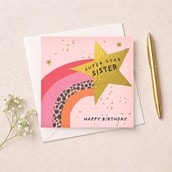 Sister Birthday Card - Shooting Star Sister Birthday Card - Shooting Star