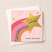 Sister Birthday Card - Shooting Star