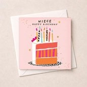 Niece Birthday Card - Slice Of Cake Niece Birthday Card - Slice Of Cake
