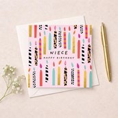 Niece Birthday Card - Birthday Candles
