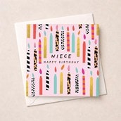 Niece Birthday Card - Birthday Candles