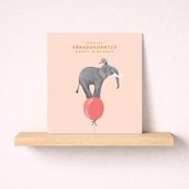 Granddaughter Birthday Card - Elephant Granddaughter Birthday Card - Elephant