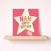 Nan Birthday Card - Star Balloon