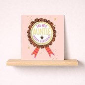 Auntie Birthday Card - Birthday Rosette