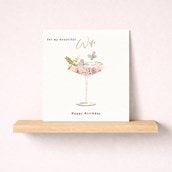 Wife Birthday Card - Cocktail Wife Birthday Card - Cocktail