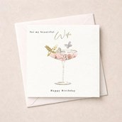 Wife Birthday Card - Cocktail