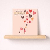 Daughter Birthday Card - Hearts Daughter Birthday Card - Hearts
