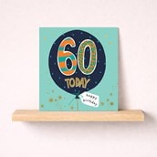 Age 60 Birthday Card - Birthday Balloon