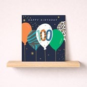 Age 100 Birthday Card - Bunch Of Balloons Age 100 Birthday Card - Bunch Of Balloons