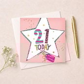 Age 21 Birthday Card - Star Balloon