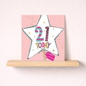 Age 21 Birthday Card - Star Balloon Age 21 Birthday Card - Star Balloon