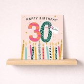 Age 30 Birthday Card - Birthday Candles