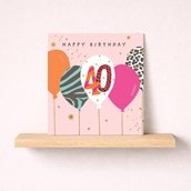 Age 40 Birthday Card - Birthday Balloons Age 40 Birthday Card - Birthday Balloons