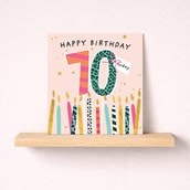 Age 70 Birthday Card - Birthday Candles Age 70 Birthday Card - Birthday Candles