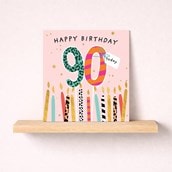 Age 90 Birthday Card - Birthday Candles Age 90 Birthday Card - Birthday Candles