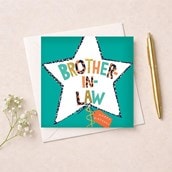 Brother-in-Law Birthday Card - Star Balloon Brother-in-Law Birthday Card - Star Balloon
